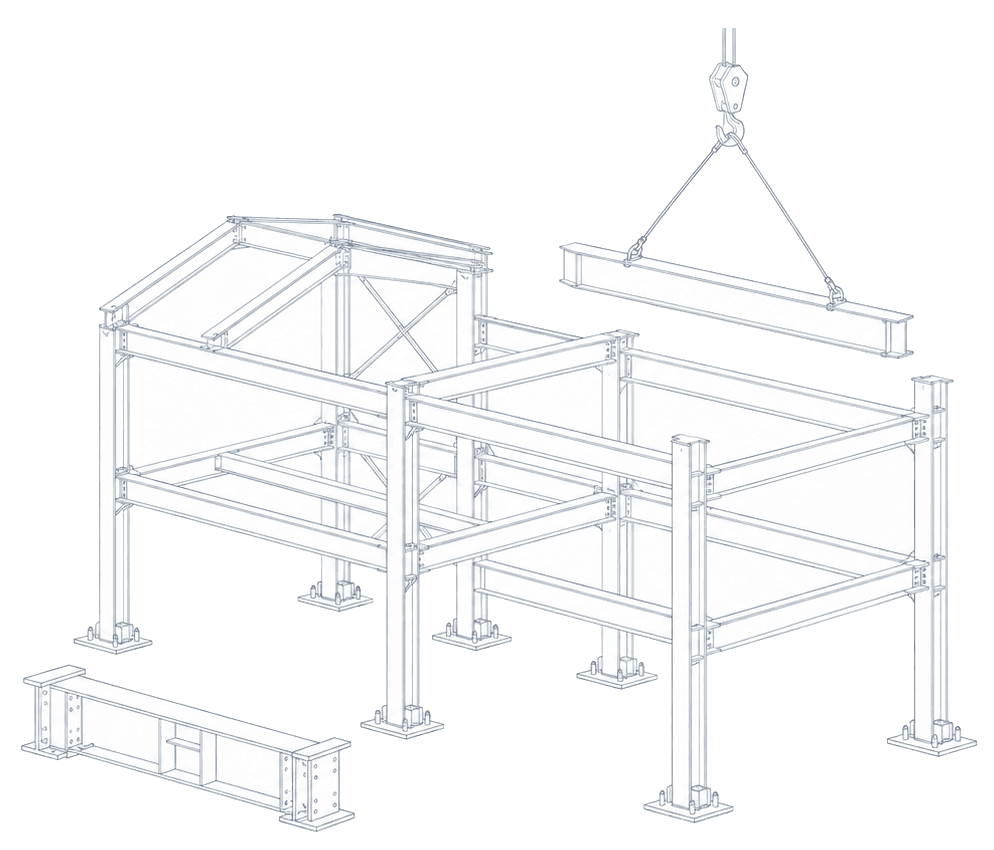 Steel Structures Fabrication Illustration